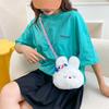 Delicious White Rabbit Peach Creamy Plush Messenger Bag New Girl Shoulder Storage Bag