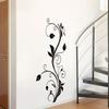 Black Flower Wall Sticker for Living Room Bedroom Wall Decoration Self-Adhesive