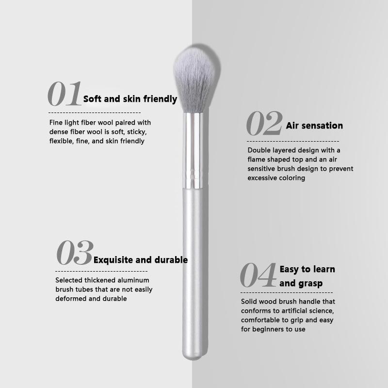 

1 шт., кисть для румян, портативный цветной инструмент для макияжа, из натурального волокна, приятный для кожи, не раздражающий, многофункциональный макияж