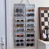 16-Compartment Felt Eyewear Stand, Suitable for Sunglasses, Display Rack, Hanging Pouch, Wall-Mounted Storage Pocket Organizer
