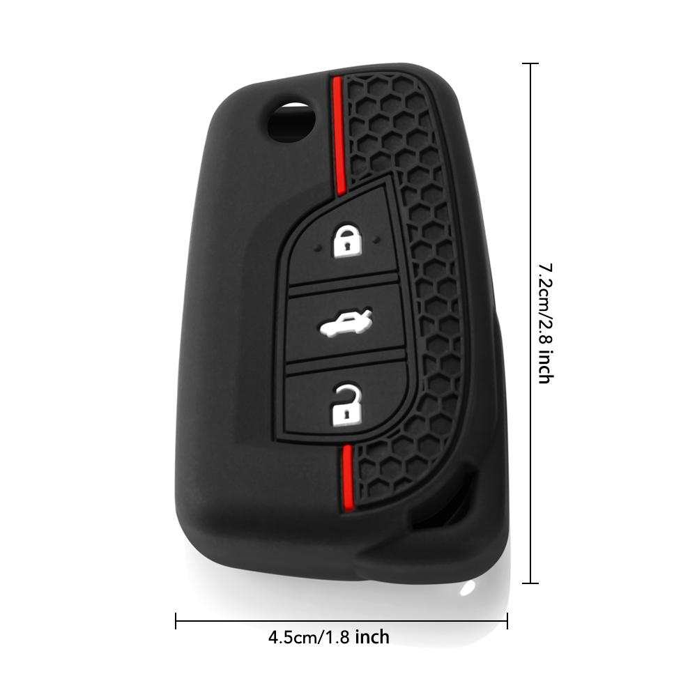 Silicone Car Key Case Set For Toyota Corolla Auris Reiz Avensis Verso Yaris Aygo Rav4 Scion Tc Im Rubber Remote Cover Protector