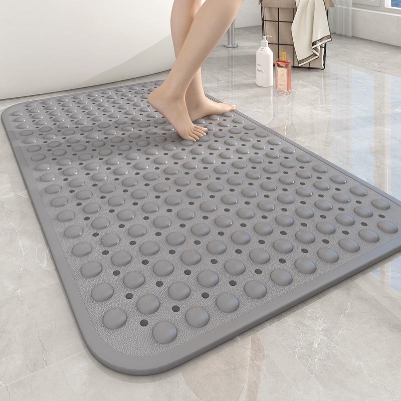 TPE Rutschfeste Duschmatte für Schwangere - Sicherheits-Saugfuß-Badematte mit Abfluss und Massage-Fußpolster