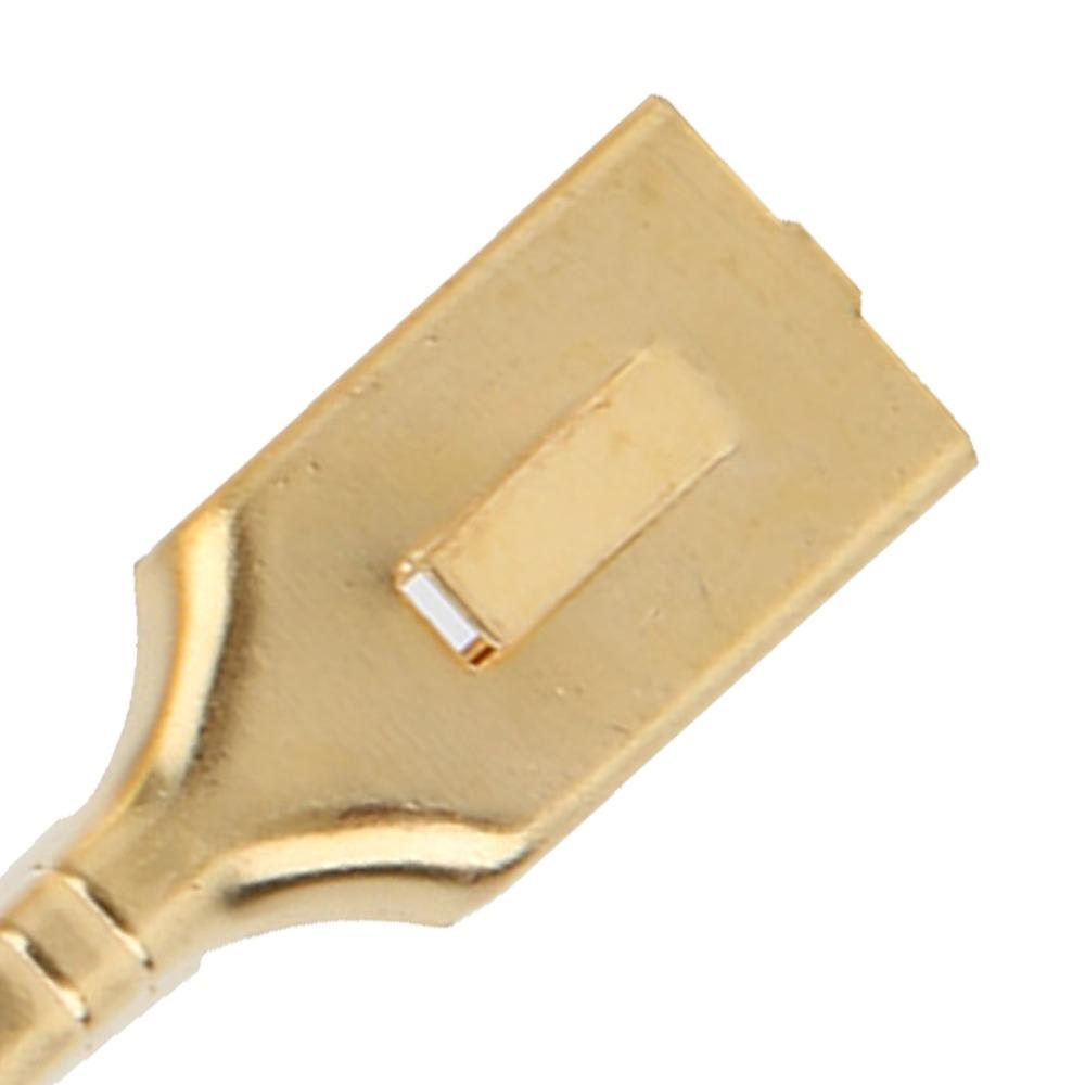 100PCS Golden Spade Connector Brass Material Crimp Terminal Female Spade Connector  Car Audio