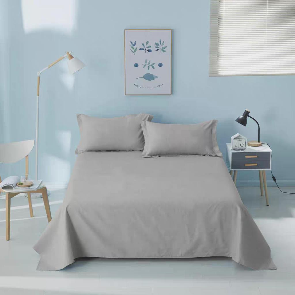 Bed Sheet Solid Colour Dormitory Simple Single Piece Single Double Brushed Bedspread Home B & B Hotel School