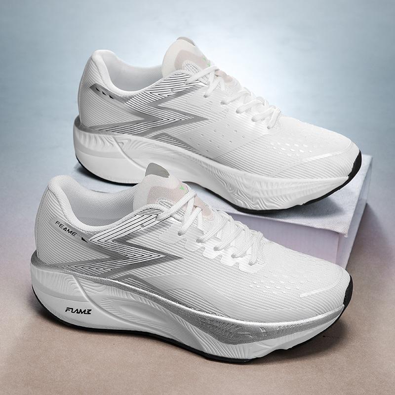 

Flying Burning 4 Running Shoes Professional Marathon Full Palm Carbon Board Racing Running Shoes Shock Absorption Rebound Sneakers Training Shoes 36
