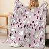 Lightweight Flannel Blanket, Versatile Cloud & Heart Design - Soft, Skin-Friendly, Warm Decor for Home, Car, Halloween & Christmas, Cozy Companion