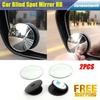 2PCS Car Blind Spot Mirror Side HD Round Glass Convex Rear View 360° Universal