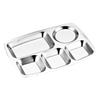 Sushih 304 Stainless Steel 5-Compartment Lunch Tray