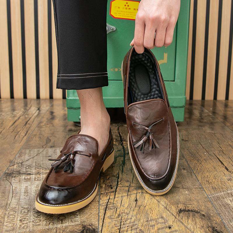 Classic Men Loafers From The United States Men Casual Comfortable  Fashionable Leather Shoes Busines Office and Travel Shoes Mes
