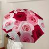 1pc Rose Bouquet Auto Umbrella Durable Iron Frame & Plastic Handle, Gift for Men & Women, Sturdy Construction yy250905148
