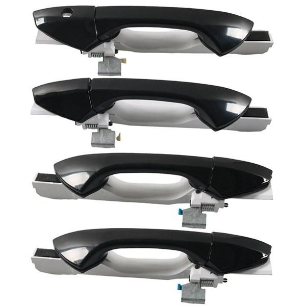Set of 4 Compatible Honda Exterior Door Handles (Part Numbers: 72181-T5A-A01, 72681-T5A-A01, 72141-T5A-A01)