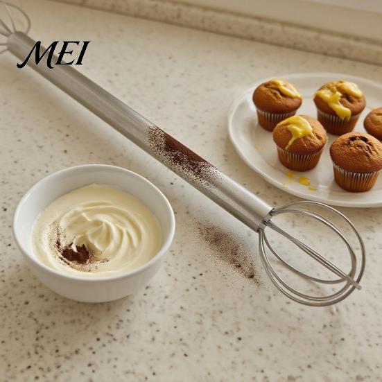 Suppen-Geschmacks-Mischer Doppelkopfwirbel, Edelstahl-Mixer-Stößel, Handmixer Miso-Auflöser-Löffel für Paste, Sahne, Eier, Leicht zu reinigen
