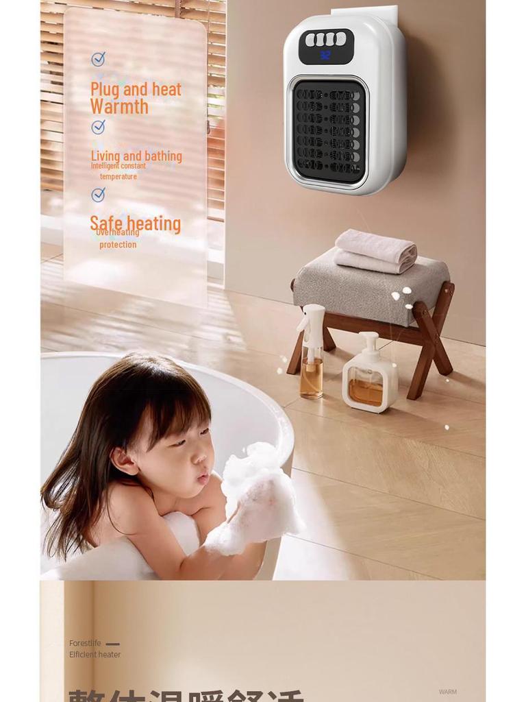 Mini solární elektrický ohřívač: Černý technický ventilátor pro vytápění domácností