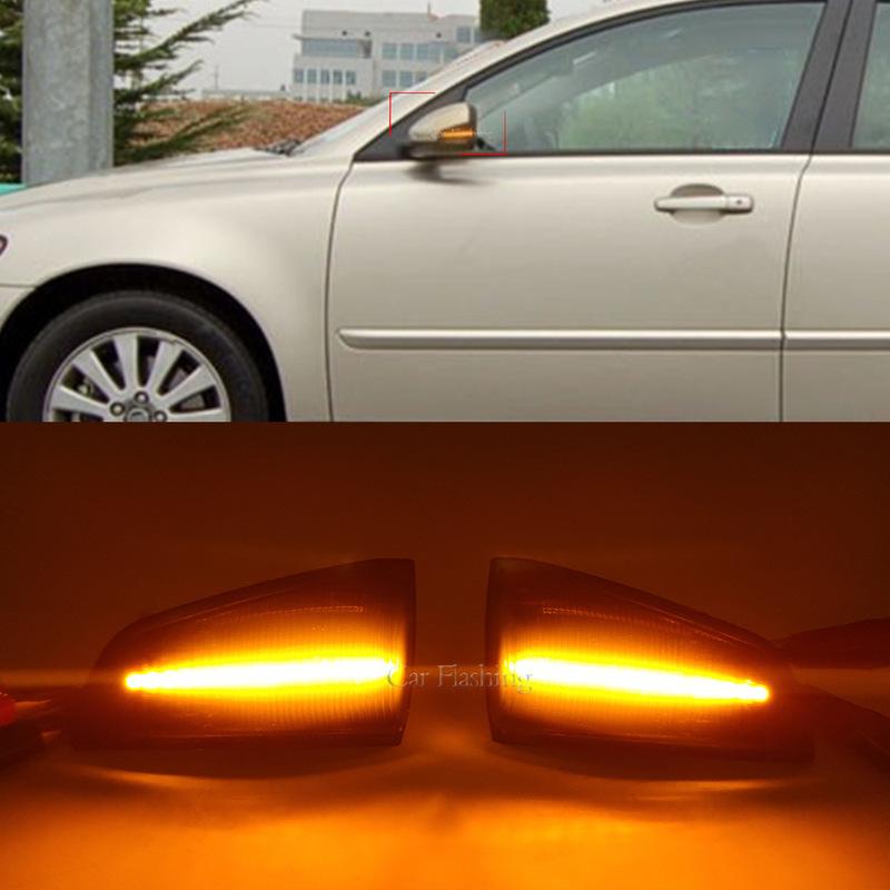 For Volvo S40 V50 C70 Flowing Rearview Mirror Light, LED Turn Signal Light, and Reverse Mirror Light