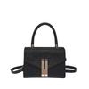 Solid color shoulder bag, simple foreign style handbag, female retro 2025 summer new temperament messenger small square bag