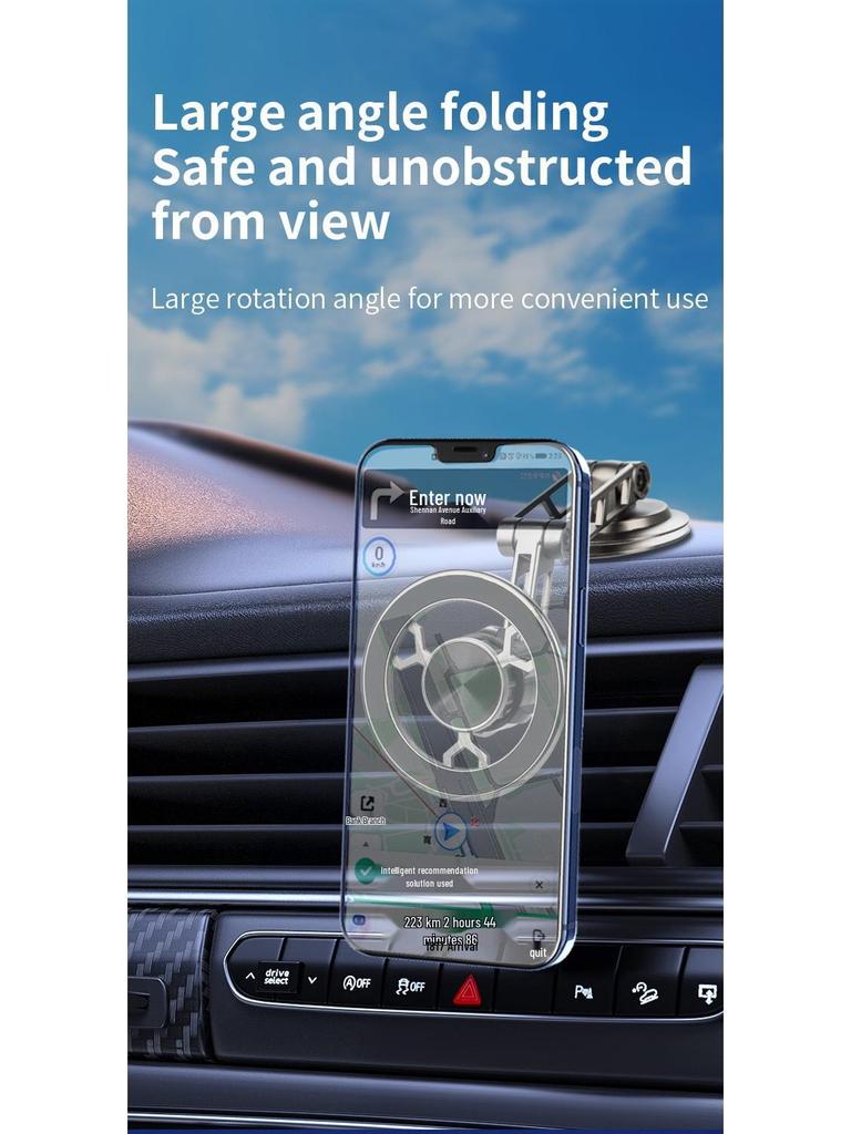 Cross-Border Magsafe Magnetic Car Phone Holder with 360° Rotation
