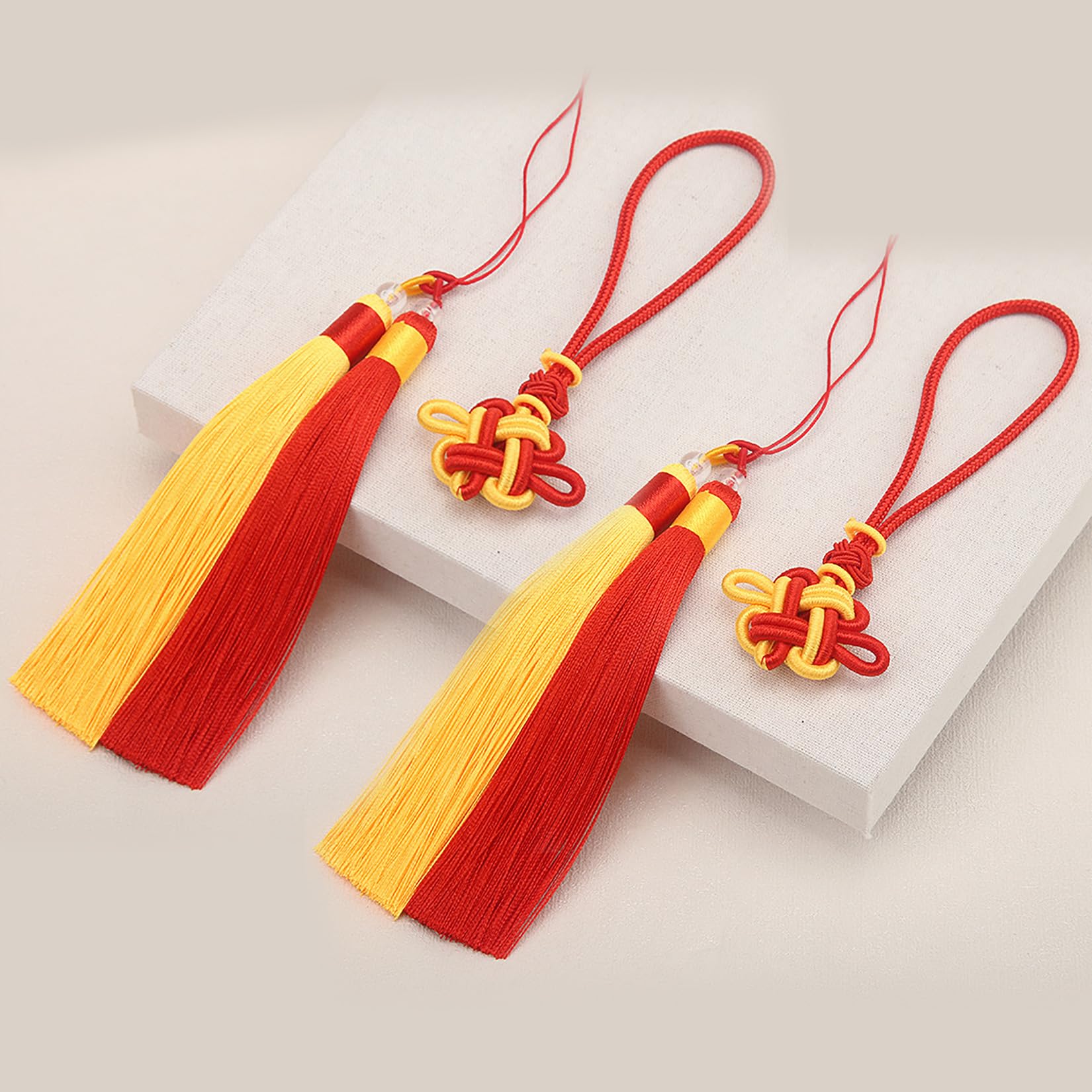 TARATI Car Hanging Decoration, Chinese Knot, Approximately 26cm, Hand-knitted, Awaji 16cm золотой