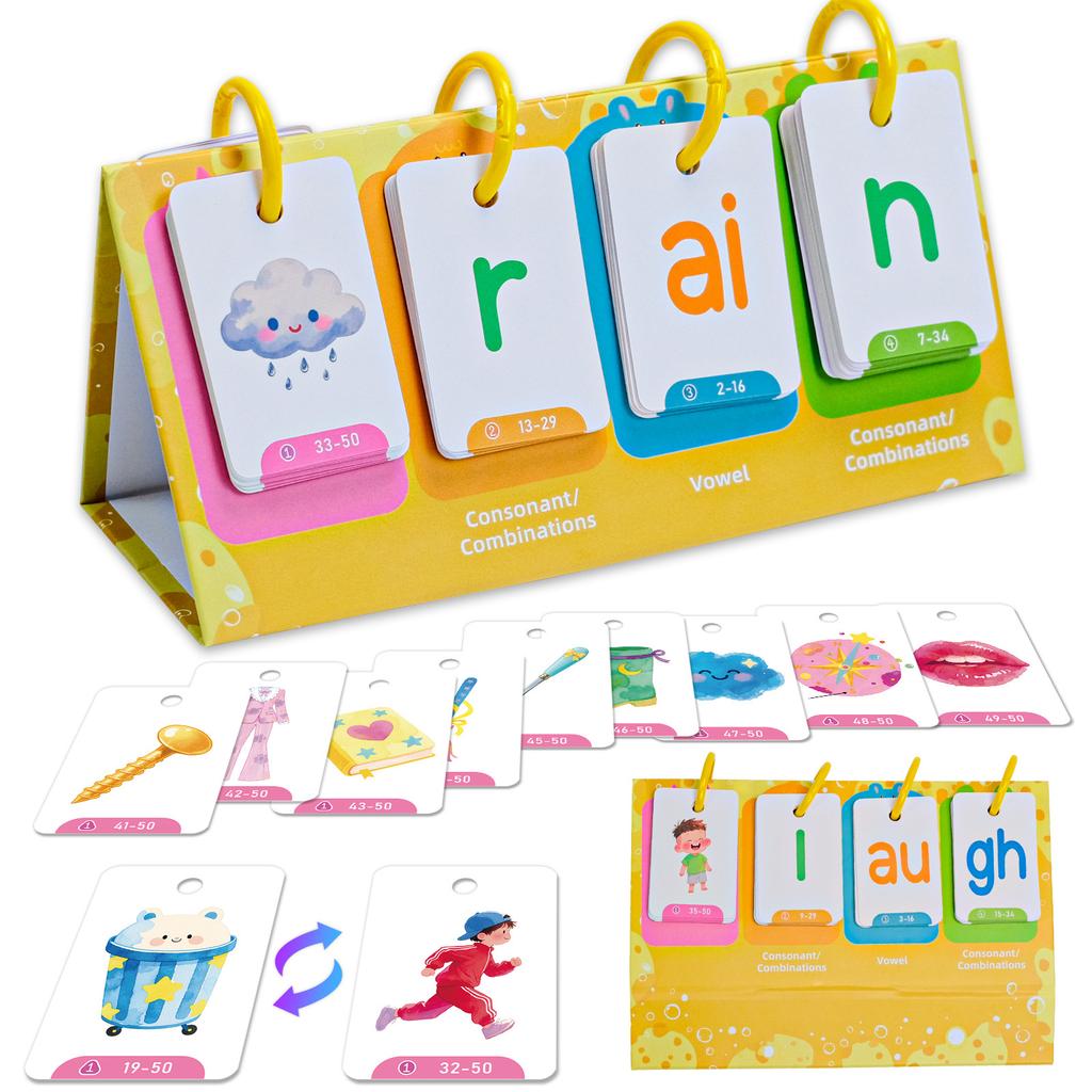 Children's Table Model Visual Word Education Card 129PCS Early Enlightenment Graphic Cognitive Word Card Educational Toys