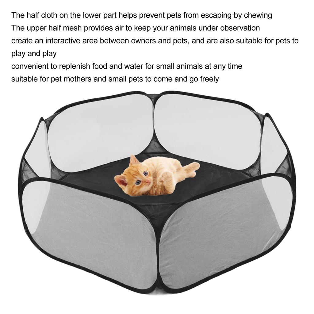Small Animals Tent Foldable Breathable Interactive Easy Access Portable Small Pet Playpen for Pets