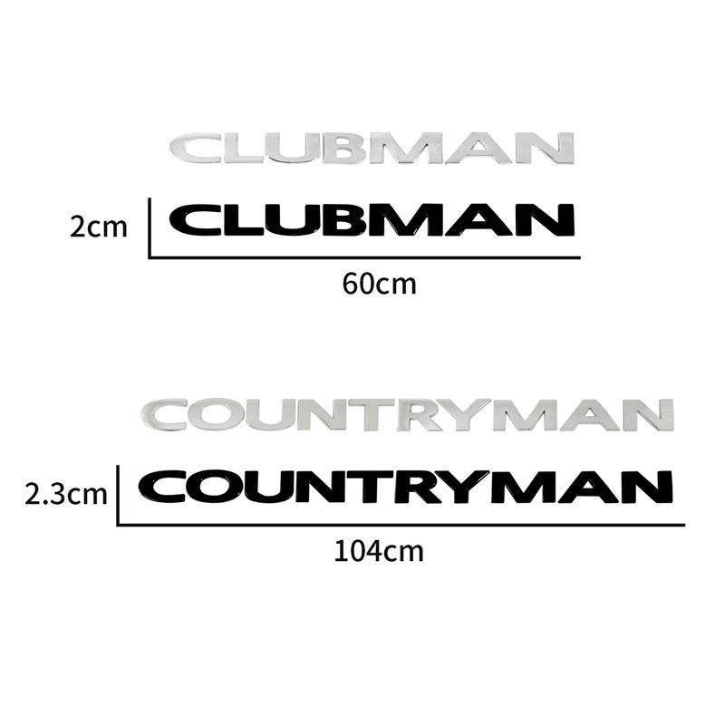 3D ABS High Quality Car Letters Emblem Rear Hood Sticker Tail Trunk Decal For Cooper Countryman Logo R55 R60 F60 CLUBMAN