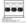 Halloween Witch Cauldron on Rack Trick or Treat Candy Serving Bowl Black Plastic Candy Holder for Halloween Party Decor