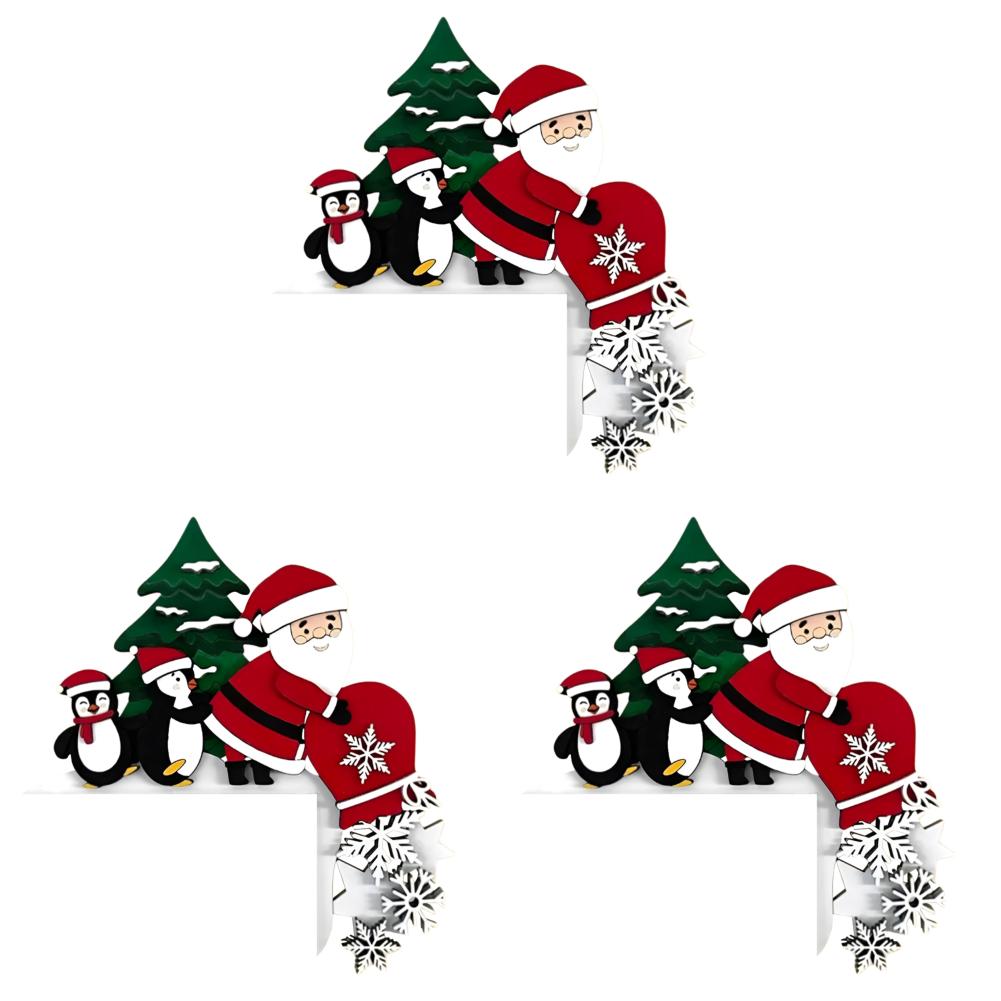 Świąteczne Nakładki na Drzwi Dekoracja Zimowa Świąteczna Dekoracja Narożnika Drzwi Znak Narożnika Drzwi Dekoracja na Aktywności Świąteczne Ornament