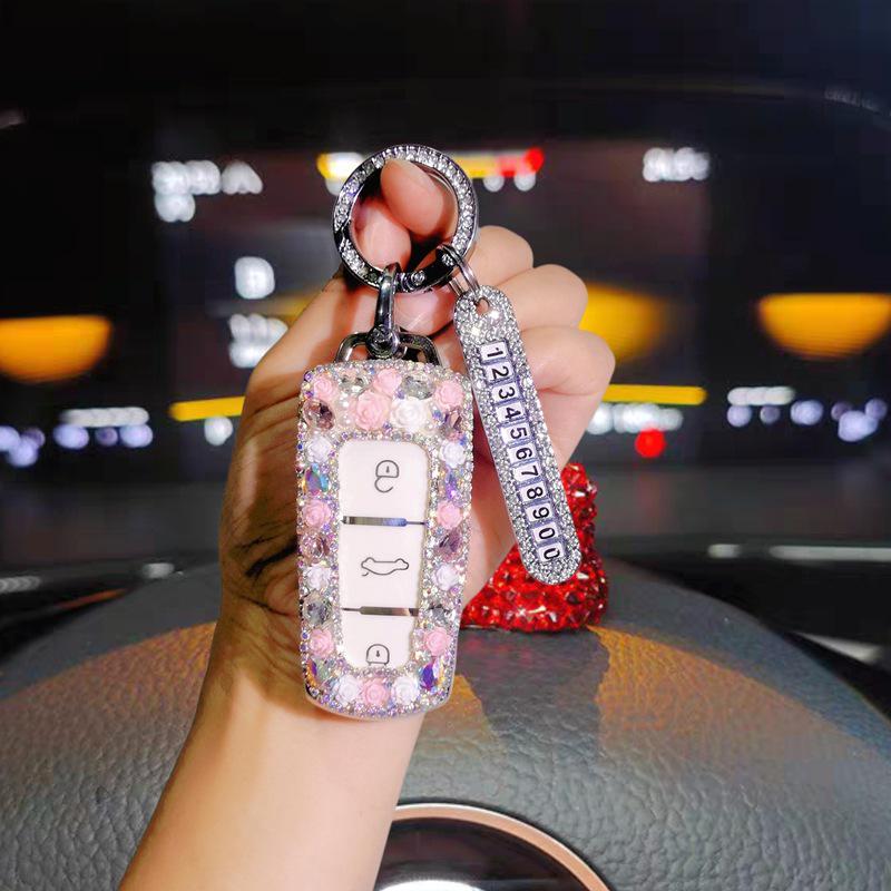 Volkswagen CC Key Case - Women's Diamond Cartoon Design for 17 Magotan CC Models