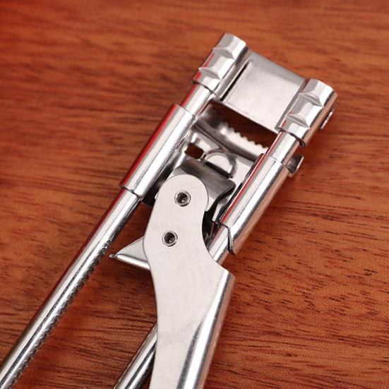 Flaschenöffner Edelstahl Dosenöffner mit Anti-Rutsch-Rille Ergonomischer Griff Einfacher Glasdeckelöffner Deckelentferner-Werkzeug