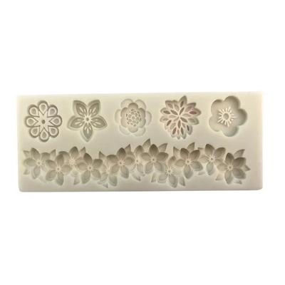 Blommor En variation av fondant silikonform Gör-det-själv-tårta Omkrets Blombukett Mjuk godisform