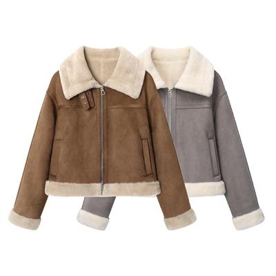 Fur Integrated Bionic Fur Winter New Suede Short Coat Women 403
