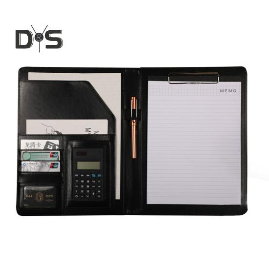 Multifunctional File Folder A4 Document Clipboard Folder with Calculator Pen Slot Card Holder Portfolio Folder with Documents Clip for Business Office