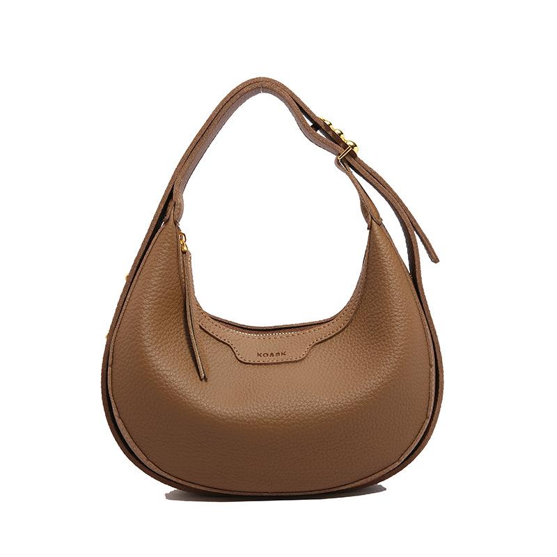 

New women s half-moon crossbody shoulder bag niche design fashion trend commuter armpit bag коричневый