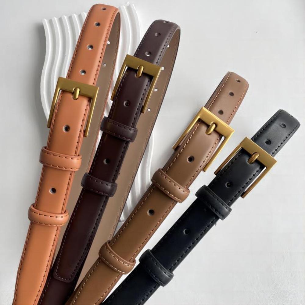 Casual Waist Belt Retro Pin Buckle Waistband Trendy Leather Belt For Women