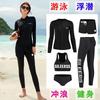 Diving Wetsuit Set Women Quick Dry Long Sleeve Rash Guard Pants 5 Piece Swimwear Snorkeling Surfing Water Sports
