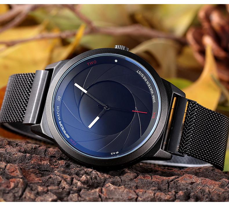 Sanda Ultra-Thin Quartz Couple Watches: Waterproof, Trendy Mesh Strap for Men & Women