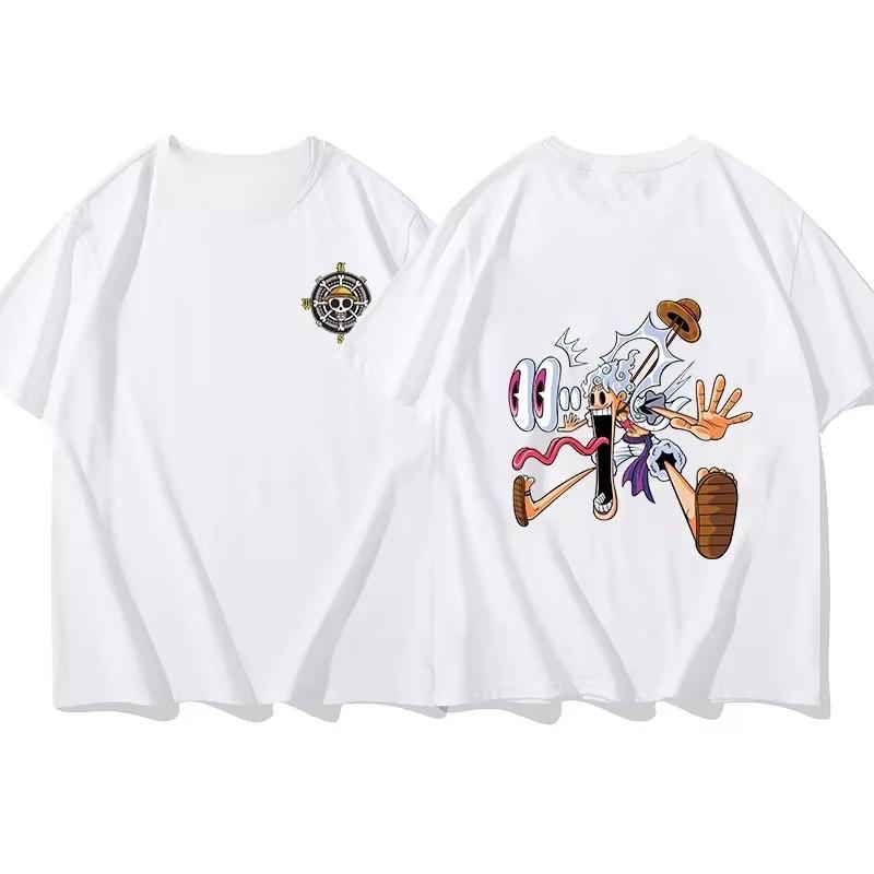D Luffy Anime ONE PIECE Men T-shirt Gear 5 Printed T-shirt Leisure Sports Street Man and Woman T-shirt Women's Clothing Y2K Top