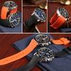 Curved End Rubber Watchband For Tissot 1853 Starfish Diving T120 Silicone Strap T120417A Wrist Bracelet 22mm Male Black Blue