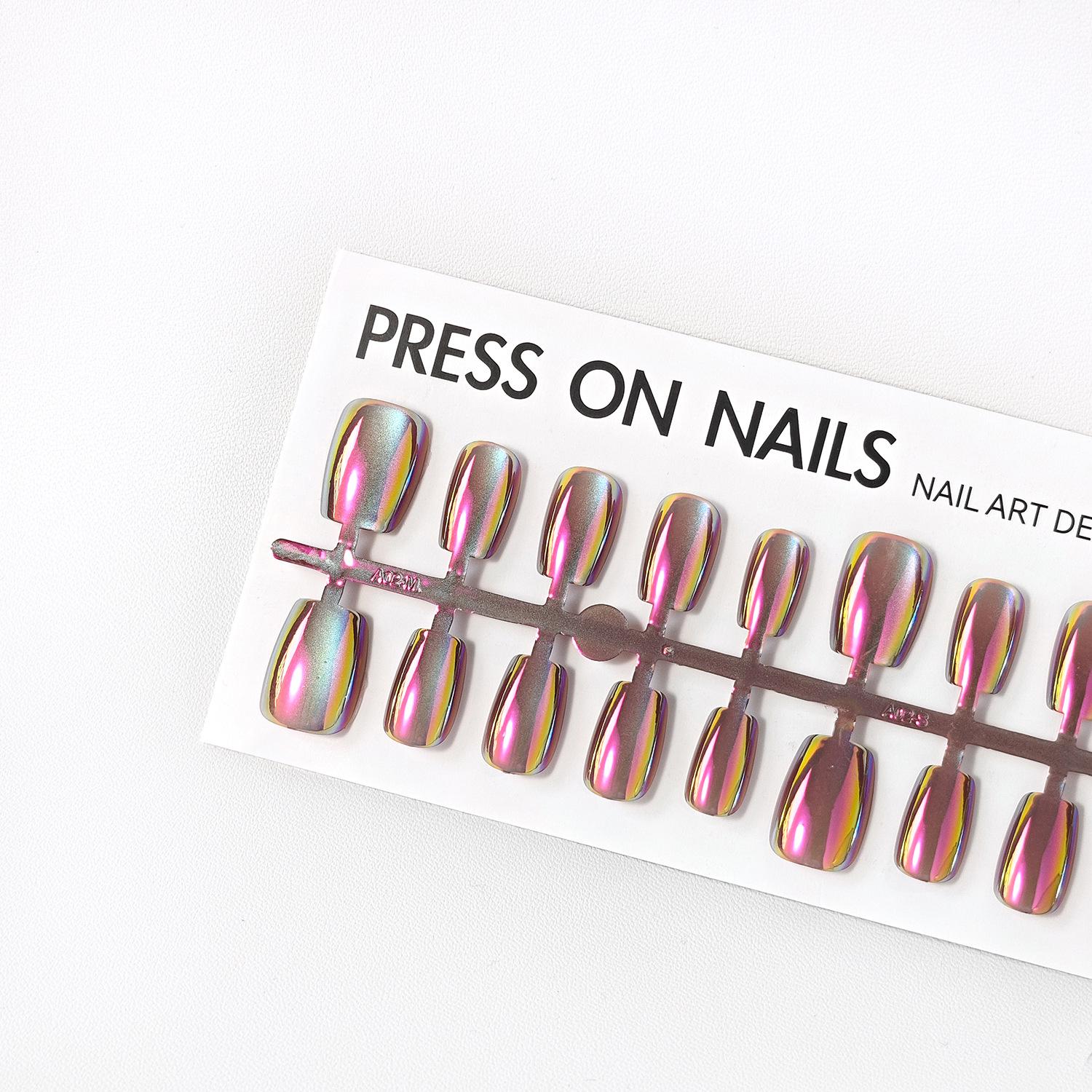 

Аврора Гальванические Фототерапевтические Ногти - Супер Вспышка Уличный Стиль Готовые Накладные Ногти