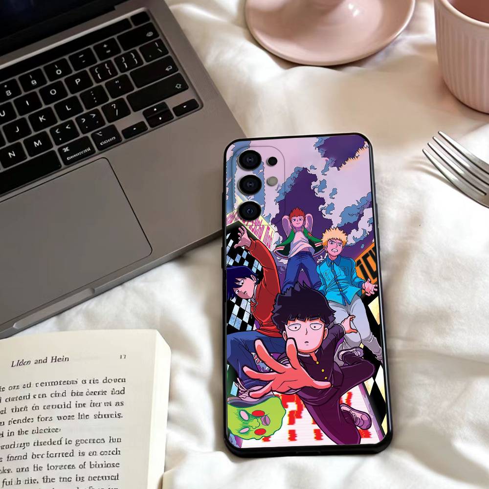 M-Mob Psycho Anime 100  Phone Case For Samsung S25,24,23,22,30,21,10,9,Ultra,Plus,Lite,FE,4,5 G Soft Black Case