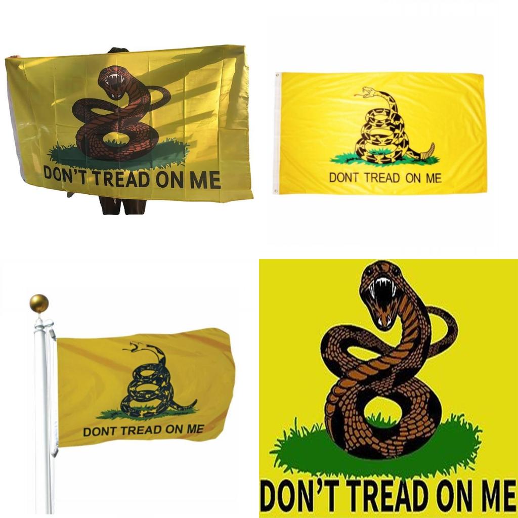 Dont Tread On Me Snake Flag Polyester Fabric Outdoor Display For Patriot Events