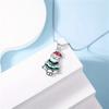 Funny And Humorous Santa Diamond Pendant, Fashionable And Creative Christmas Tree Holiday Necklace