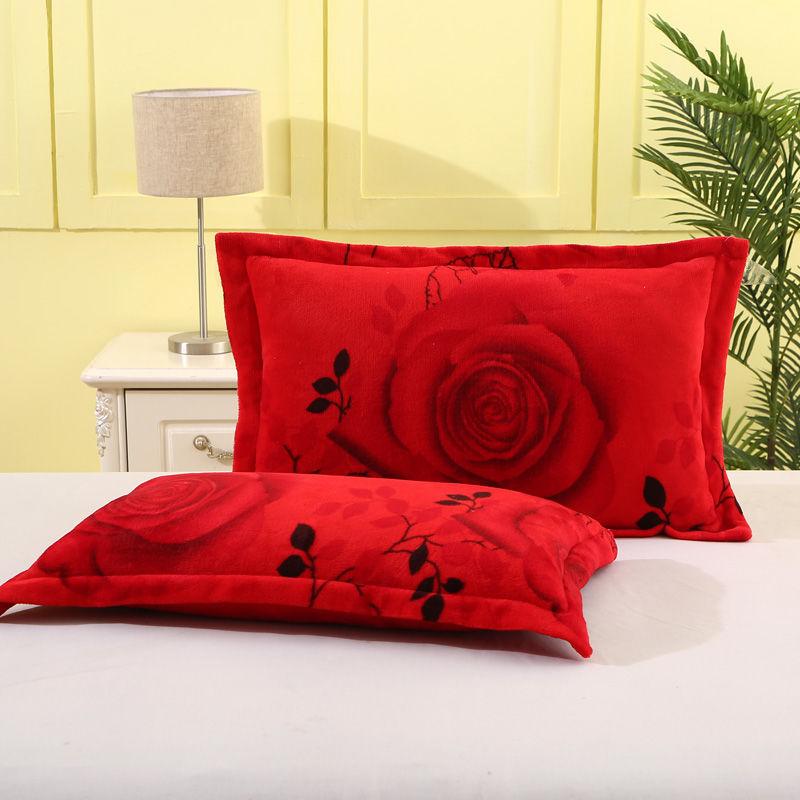 2 Stück/Set Winter Kissenbezüge Mod Kissenbezüge Flanell Bettwäsche Set Weich Warm für Zuhause Kissen Handtuchbezug Bettwäsche