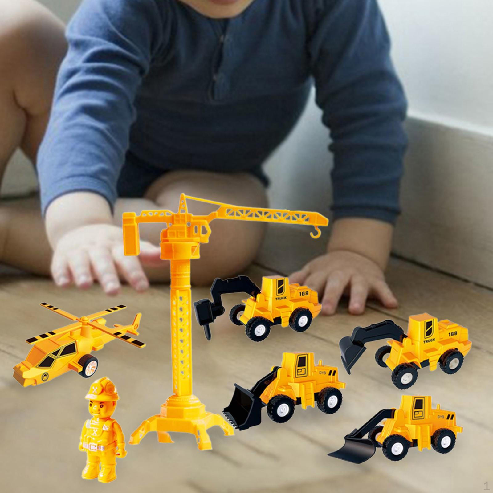 Mini Pull Back Cars Baby Toy Early Educational Interactive Trucks Toys Engineering Vehicle