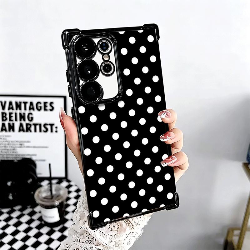 Polka Dots Art Fashion Desgin Soft Phone Case For Samsung Galaxy S26 Ultra S25 Edge S24 FE S23 Plus S22 S21 + S20 Plating Anti-F