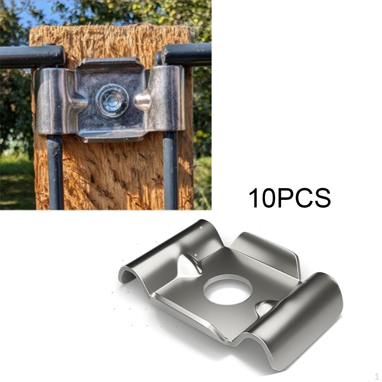

10 Pieces Fence Brackets Replacements Convenient Wear Resistant Heavy Duty Parts Corner Stainless steel