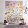Japan Anime Sumikko Gurashi Wall Tapestry Hanging Tarot Hippie Wall Rugs Dorm Wall Hanging Sheets