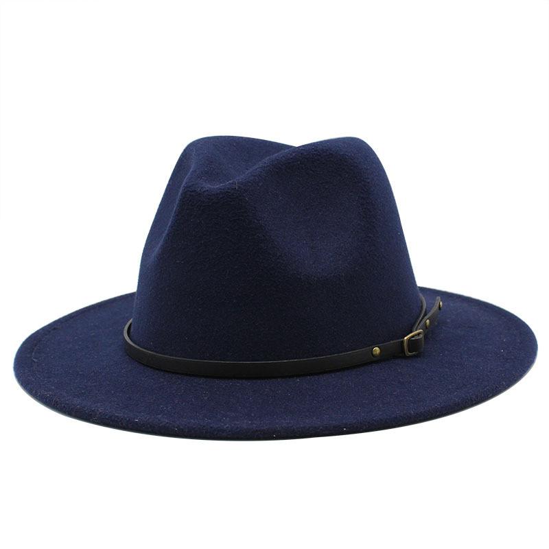 Vintage British Style Wool Felt Fedora Hat For Women With Wide Brim And Breathable Design