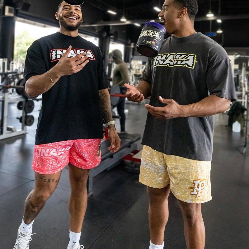 Amerikanische Trendige Herren Kniehohe Retro Netz Basketballshorts