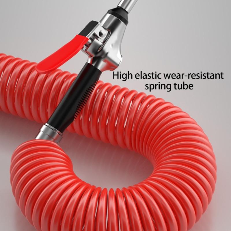 Pistola Ugello Soplante ad Aria per Uso Intensivo con Ugello Estensibile Accessorio per Compressore Pneumatico per Pulizia da Angolazioni Multiple