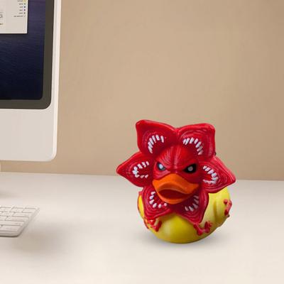 Carnivorous Flower Duck Figurine 3D Printed Horror Deck Statue Collectible Funny Duck Ornament for Office Desk Decor
